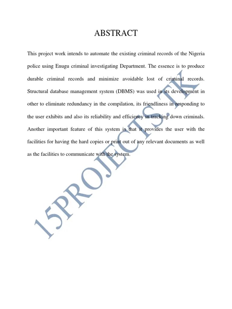 Crime File System Project Report Pdf Relational Database Feasibility Study - Gradient Art Collection - Mobile Quality