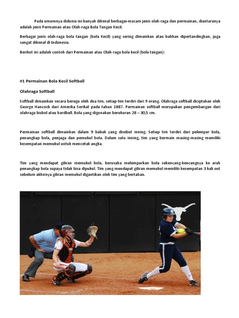 Mengapa Permainan Bola Kasti Disebut Permainan Bola Kecil - Coba Sebutkan