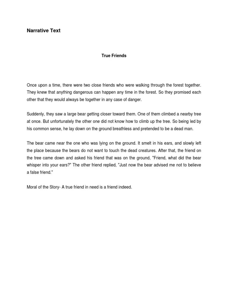 10 contoh teks short 'story telling' pendek bahasa inggris unik dan menarik. Contoh Narrative Text Bahasa Inggris Dan Arti Bahasa Indonesia Pdf