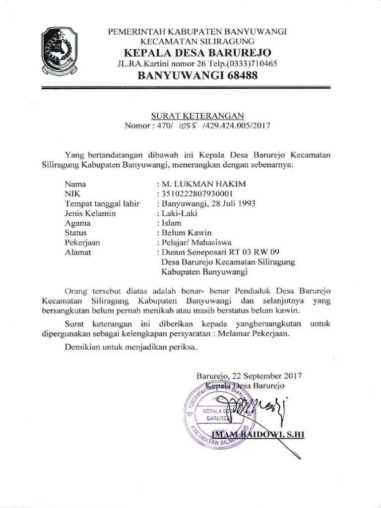 Surat kematian dibuat untuk berbagai keperluan terkait, misalnya untuk membuat pengalihan harta warisan, asuransi. Contoh Surat Keterangan Belum Menikah Dari Kepala Desa ...