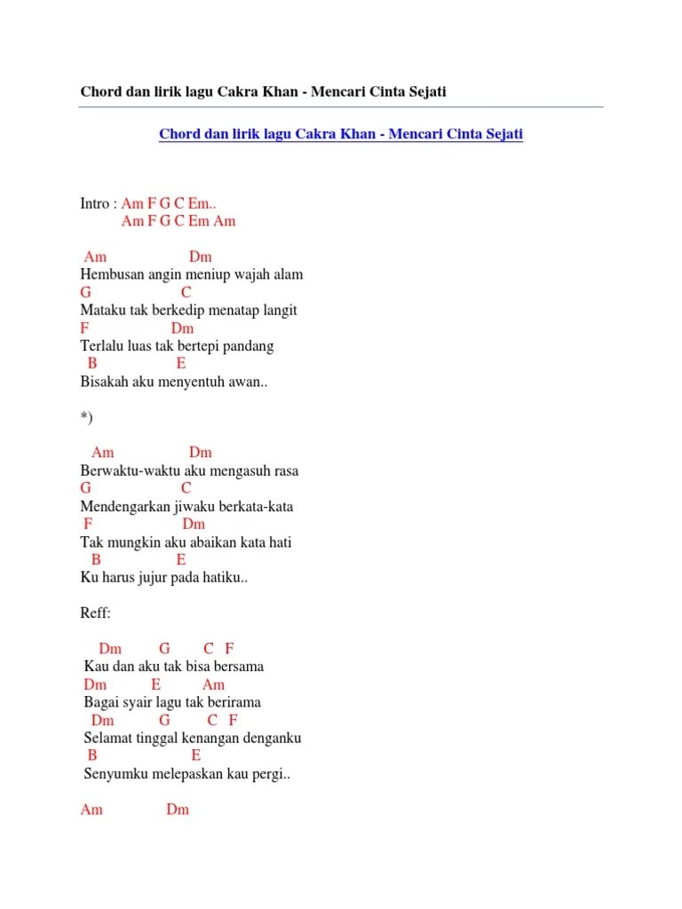 Hujalo do ito, na hurang sian . Chord Lagu Tinggal Kenangan