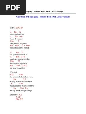 English translation of lyrics for sahabat kecil by betrand peto putra onsu. Chord Dan Lirik Lagu Ipang Sahabat Kecil Ost Laskar Pelangi Pdf