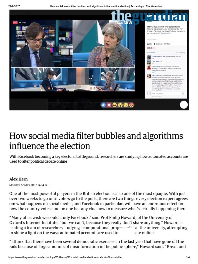 How Social Media Filter Bubbles And Algorithms Influence The Election - Technology - The ...