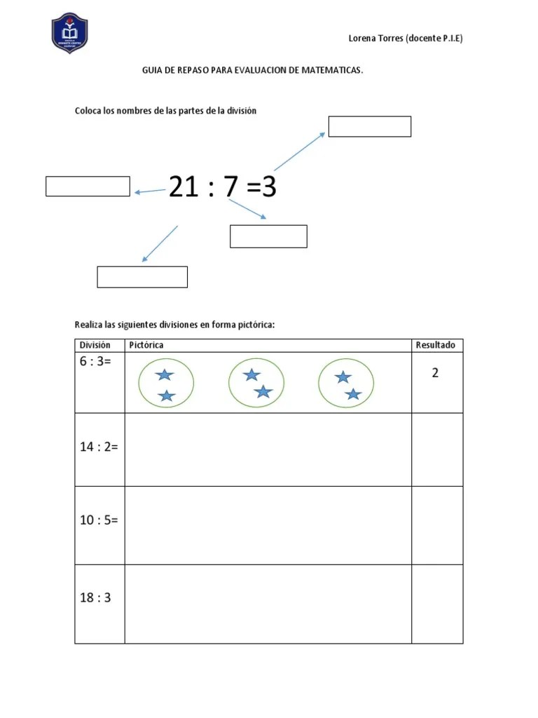 Guia De Repaso Para Evaluacion De Matematicas | PDF | Enseñanza De Matemática | Science
