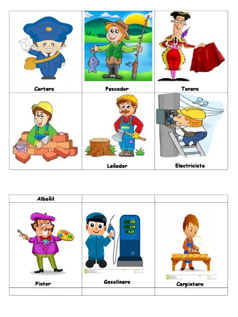 Cartas De La Loteria De Oficios Y Profesiones | PDF