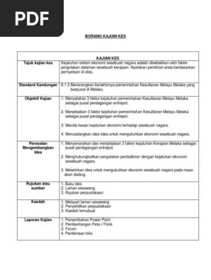 Malaysia dan masa hadapan tajuk. Kajian Kes 6 1 Kesultanan Melayu Melaka Pdf