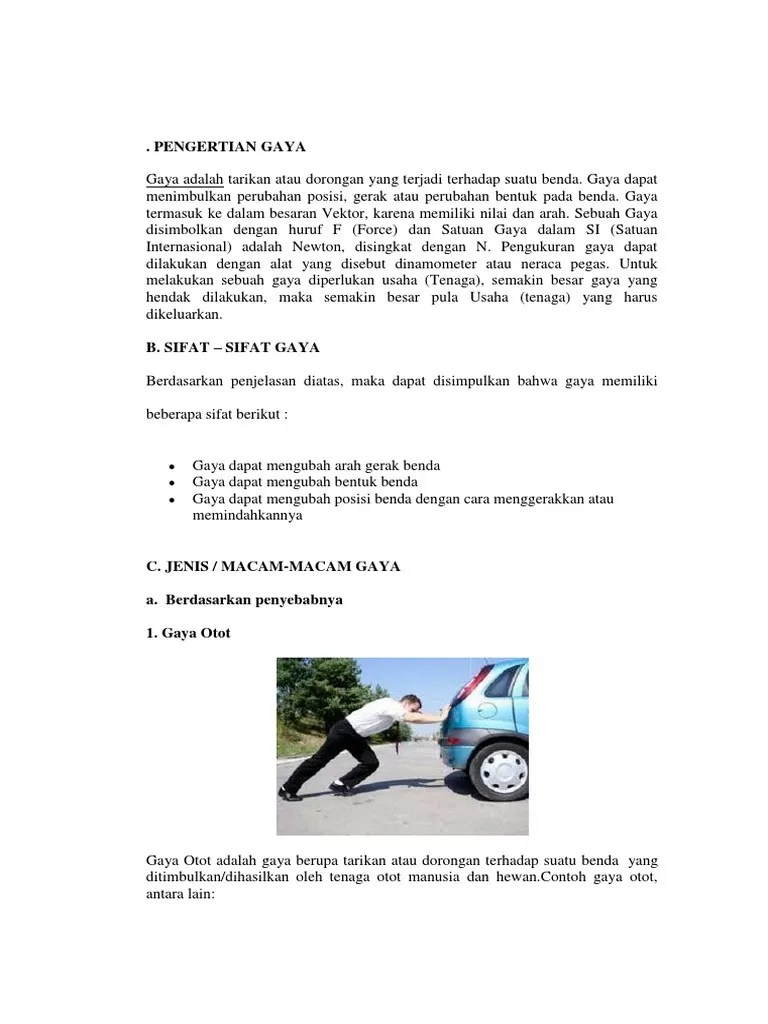 Pengertian Gaya | PDF