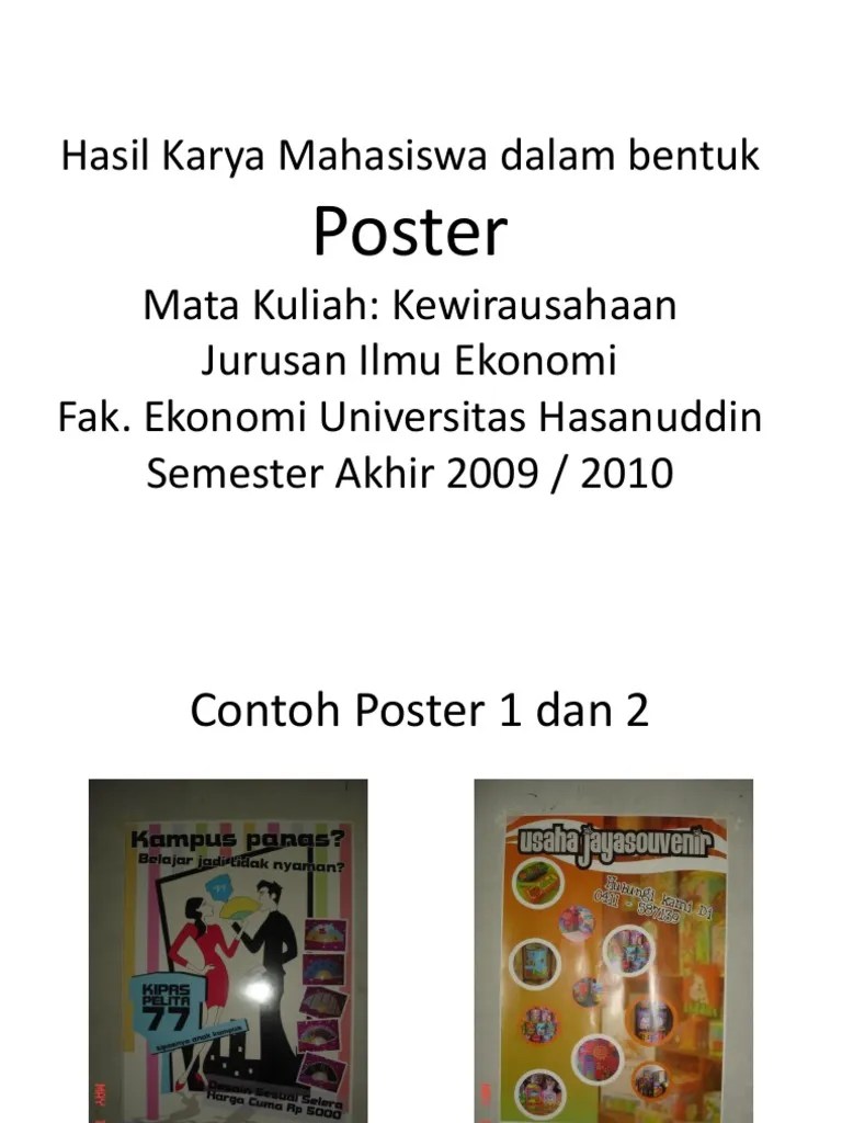 DOKUMEN 7-Contoh Hasil Karya Mahasiswa Dalam Bentuk Poster | PDF