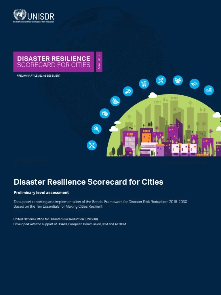 03 Preliminary Assessment - Disaster Resilience Scorecard For Cities ...