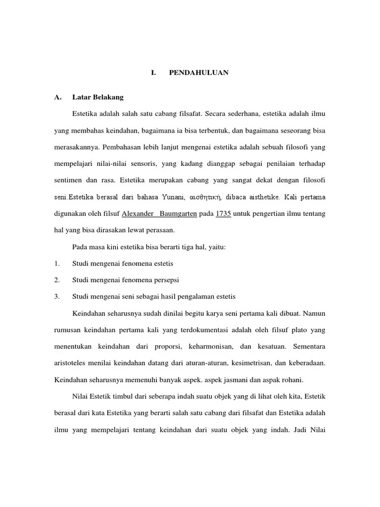 Aspek Estetika | PDF