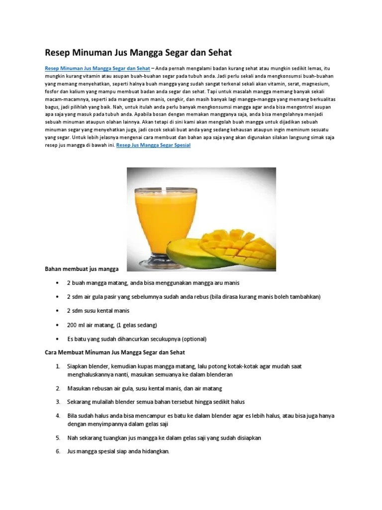Cara Membuat Jus Mangga Dalam Bahasa Inggris Dan Artinya Bahasa Inggris Xyz Inilah pembahasan lengkap terkait teks prosedur cara membuat jus mangga.