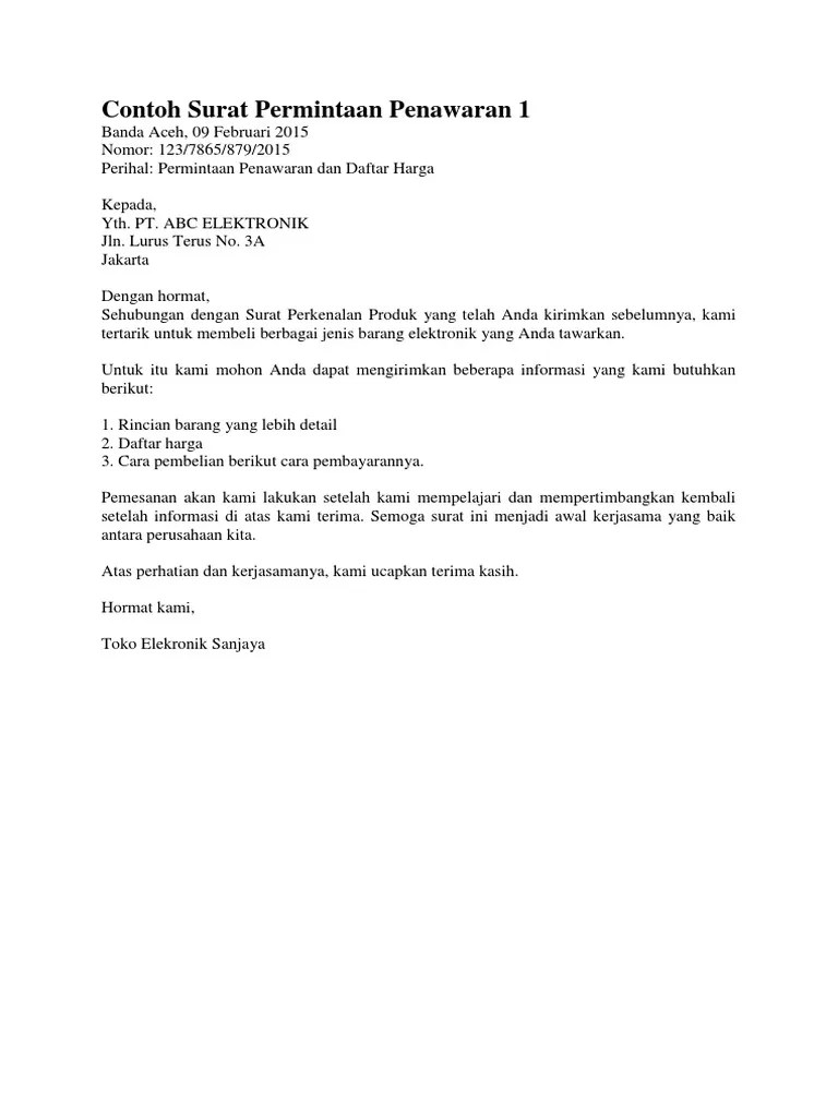 ____ perihal penawaran barang, maka bersama ini kami ajukan pemesanan atas barang tersebut. Contoh Surat Penawaran Barang Elektronik Doc Nusagates