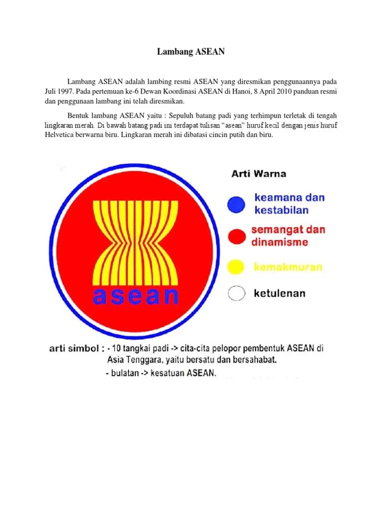 Berwarna putih dan merah dan seikat padi berjumlah sepuluh (bentuk lambang dalam emblem). Arti Warna Merah Pada Lambang Asean Ide Perpaduan Warna