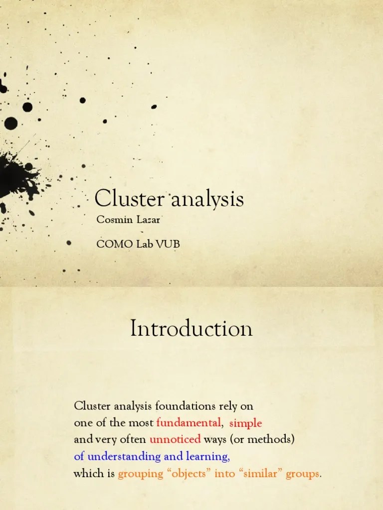 Cluster Analysis | PDF | Cluster Analysis | Hypothesis