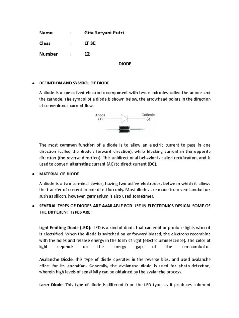 2 Diode Script Diode Rectifier