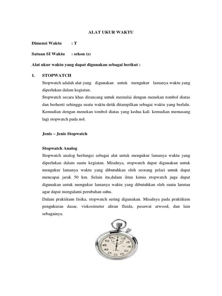 Alat Ukur Waktu | PDF