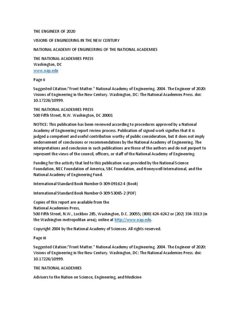 The Engineer Of 2020 National Science Foundation Honeywell