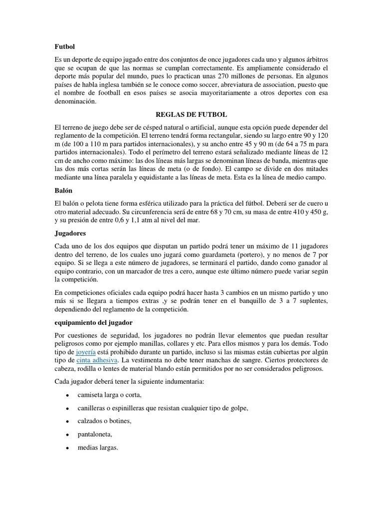 Futbol | PDF | Asociación De Futbol | Deportes De Equipo