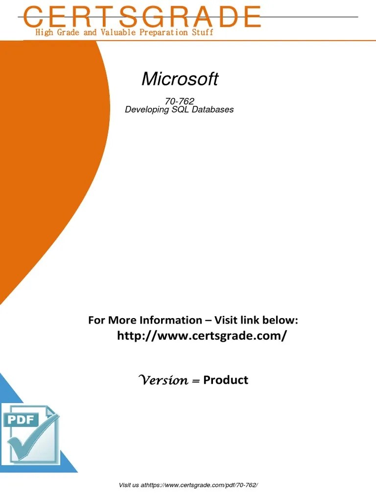 70 762 Question Answer Table Database Integer