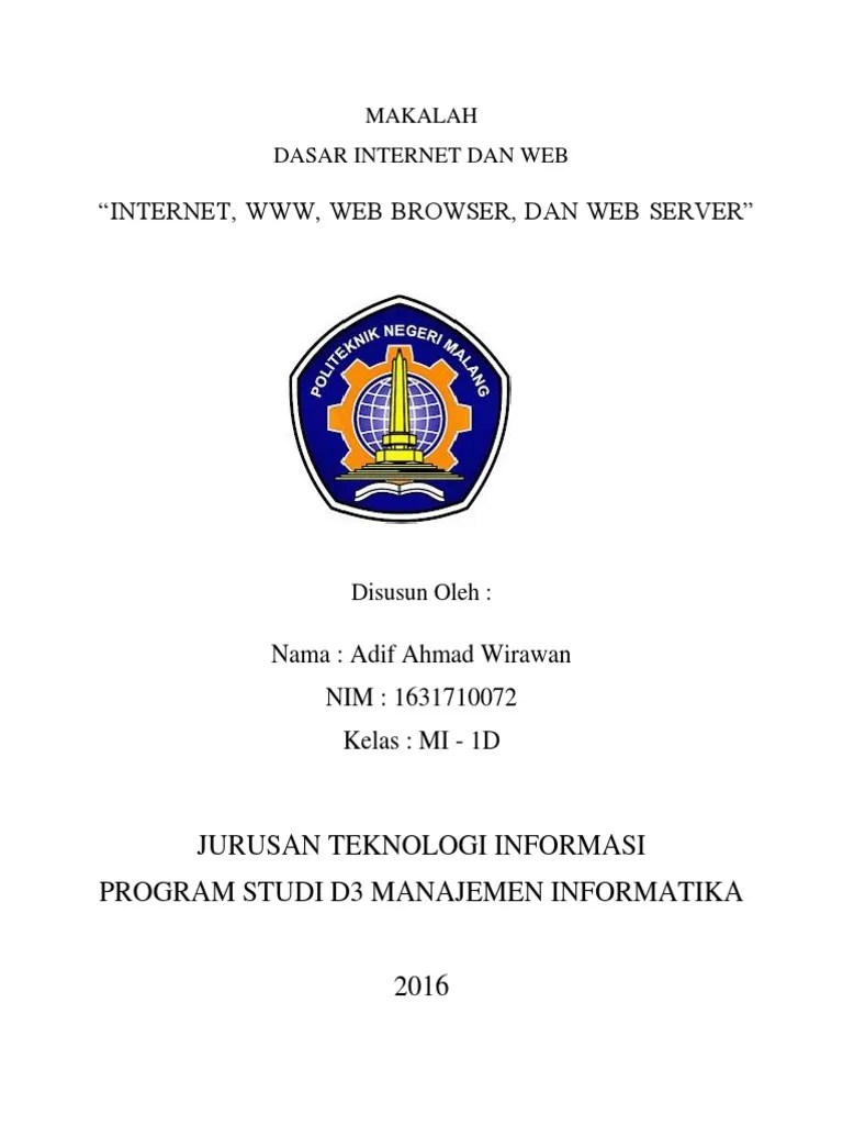 Untuk mencari, membaca atau download. Makalah Www Web Browser Web Server Pdf