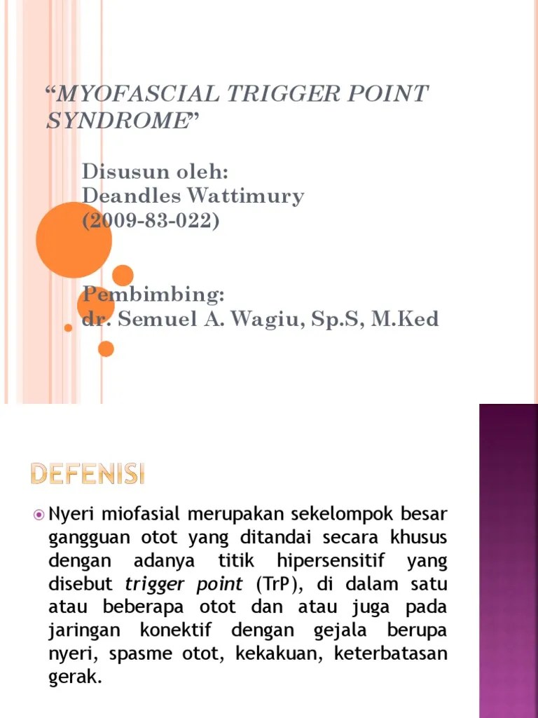 Myofascial Trigger Point Syndrome | PDF