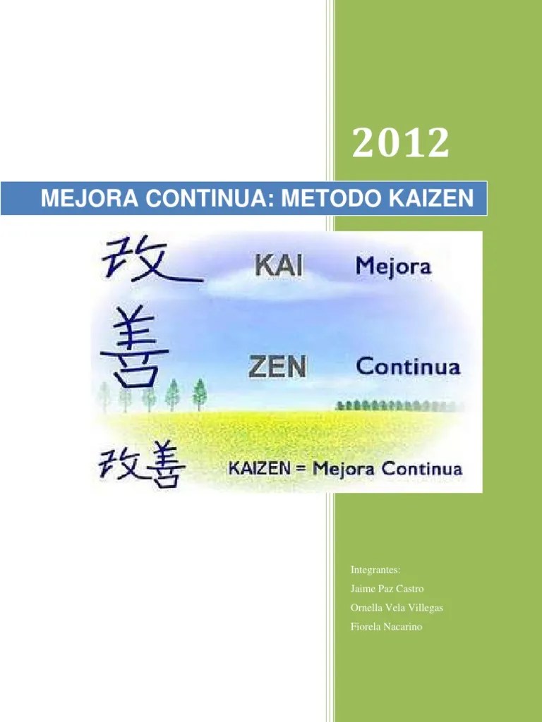 Mejora Continua Metodo Kaizen | Calidad (comercial) | Producción Y ...