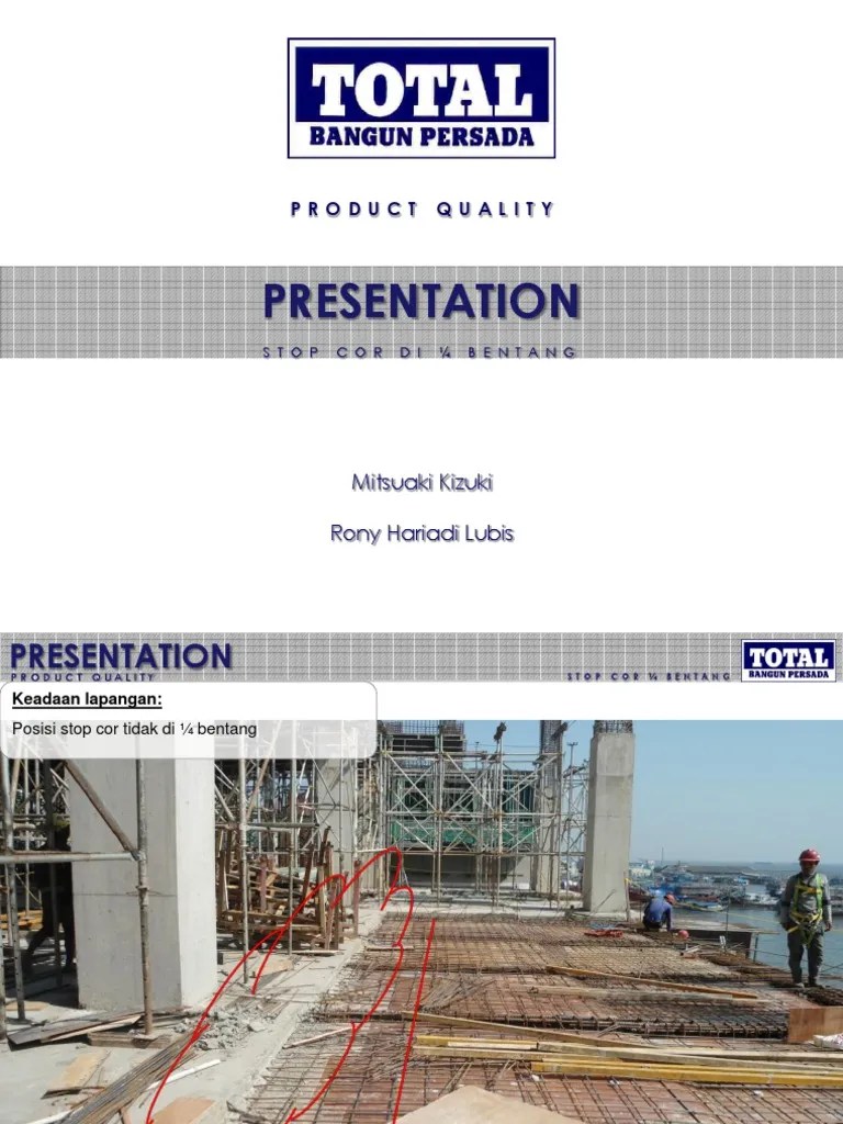 Stop Cor Seperempat Bentang | PDF