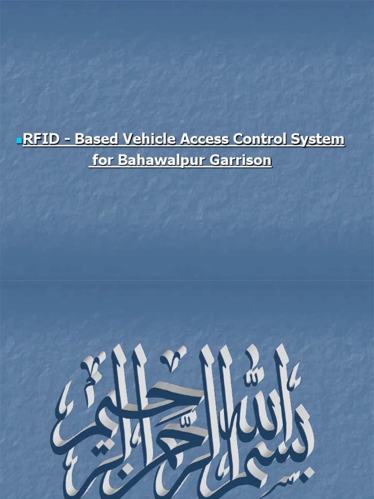 RFID - Based Vehicle Access Control System | PDF | Radio Frequency Identification | Access Control