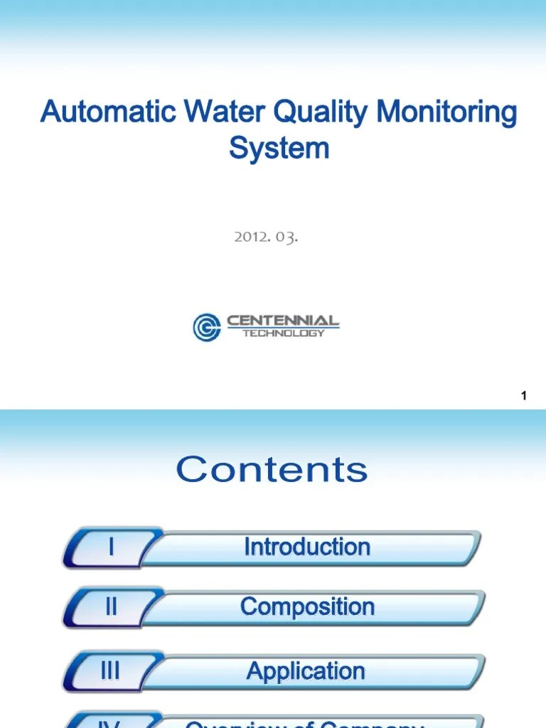 Automatic Water Quality Monitoring System (Final) - Ms - Kwak | PDF ...