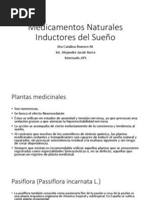 Medicamentos Naturales Inductores Del Sueno Medicamentos