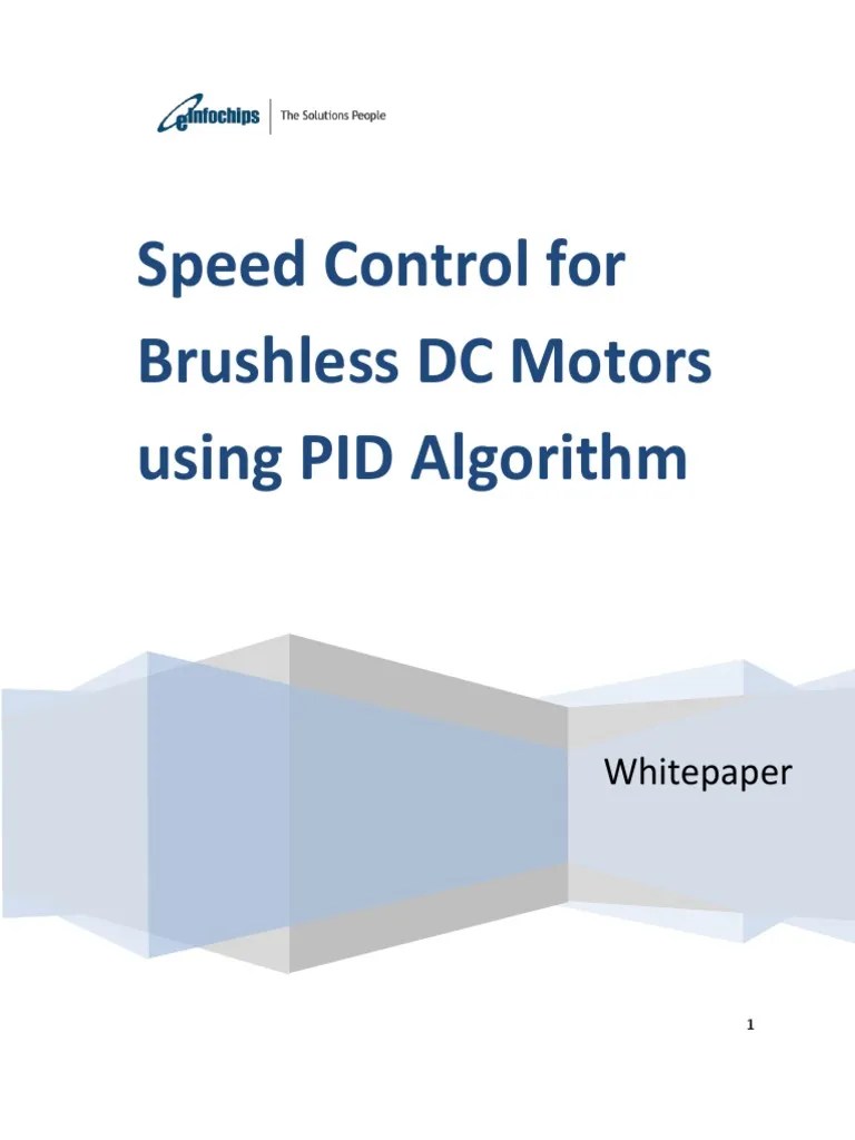Speed Control For BLDC Using Pid Algorithm | PDF | Control Theory | Electric Motor
