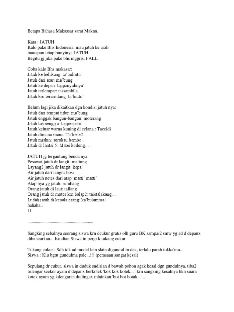 Status Bahasa Makassar – Sedang