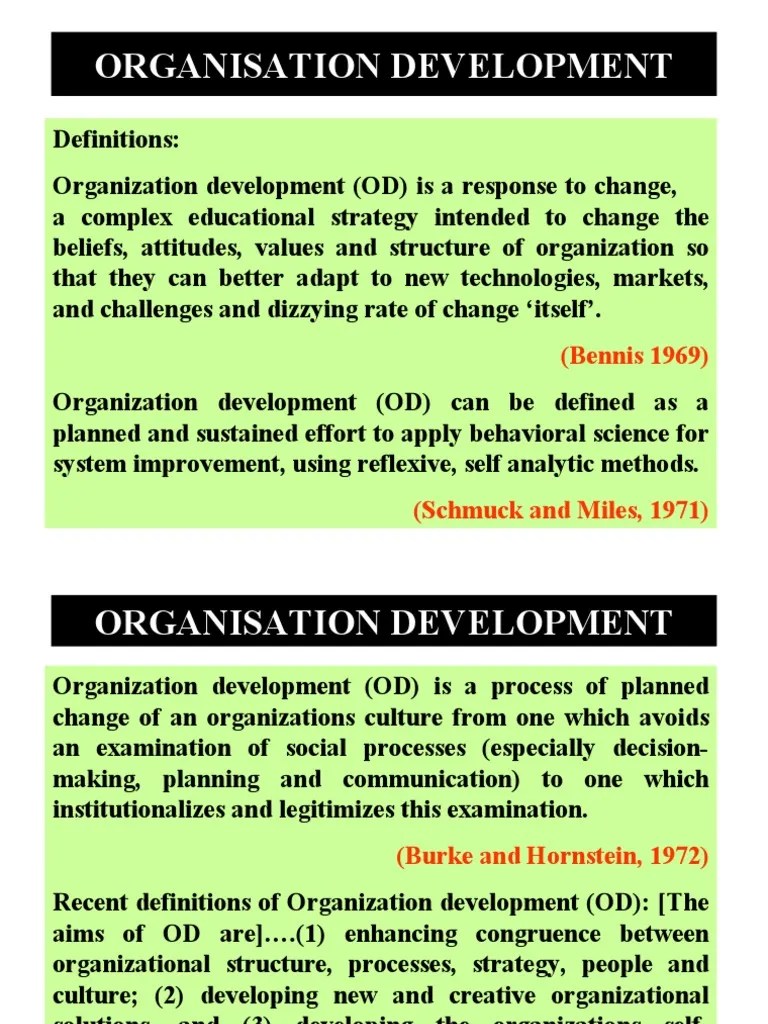 Organisation Development | PDF | Organization Development | Psychology