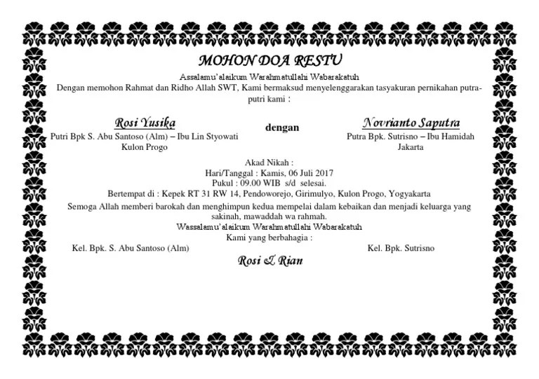 Kartu / stiker ucapan syukur / tasyakuran pernikahan / mohon doa … contoh undangan untuk kotak nasi pernikahan mohon doa restu … Contoh Ucapan Tasyakuran Pernikahan Nasi Box Pdf