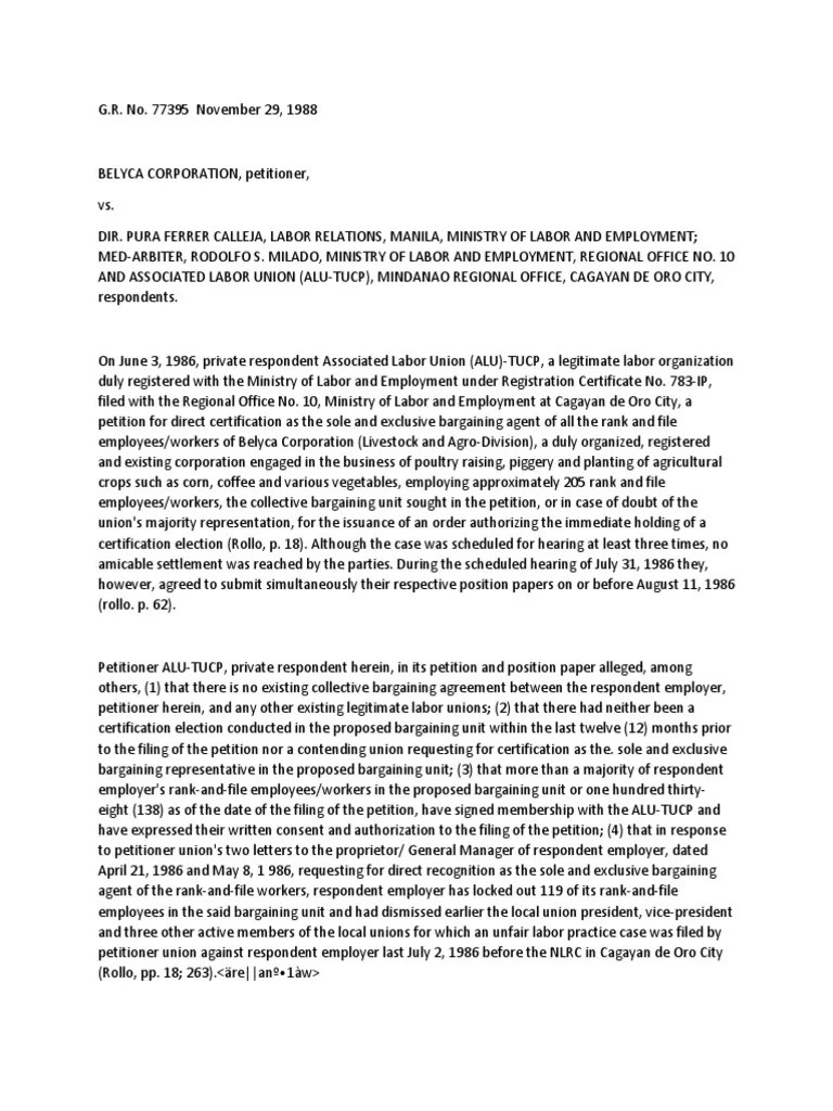 Case 8 Labor 2 Digest | PDF | Strike Action | Employment