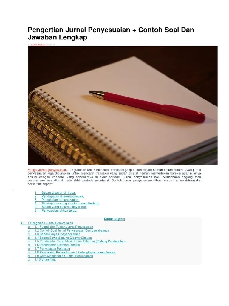 Beban kerugian piutang rp 200.000. Pengertian Jurnal Penyesuaian Pdf