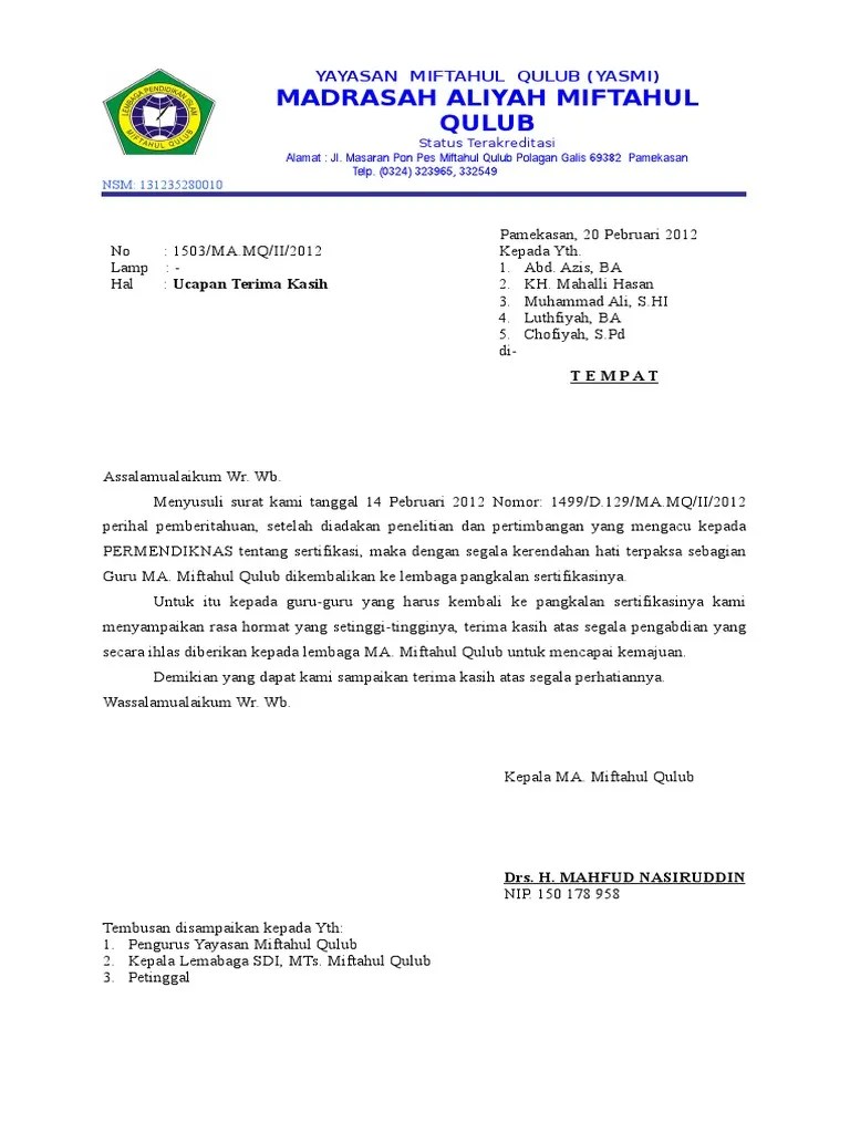 Contoh format surat pemberhentian kerja. Surat Pemberhentian Guru Pdf