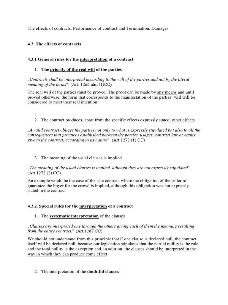 The Effects Of Contracts | PDF | Damages | Negligence