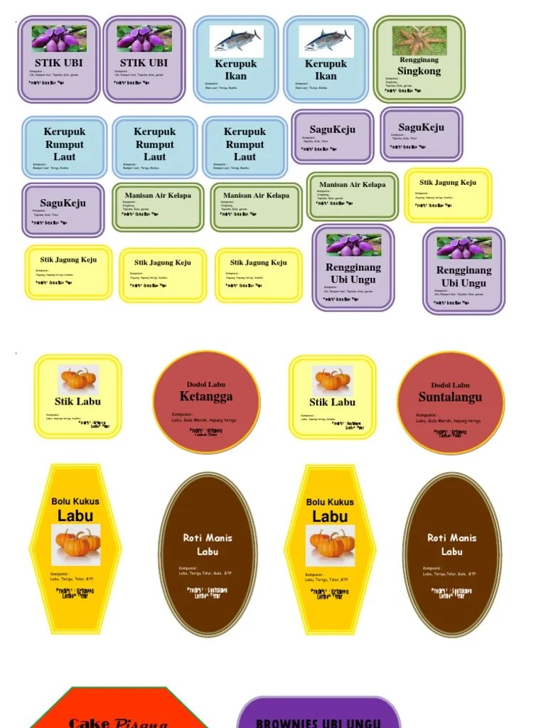 Tempat desain dan cetak kemasan keripik singkong gurih murah dan berkualitas,. Design Label Pdf