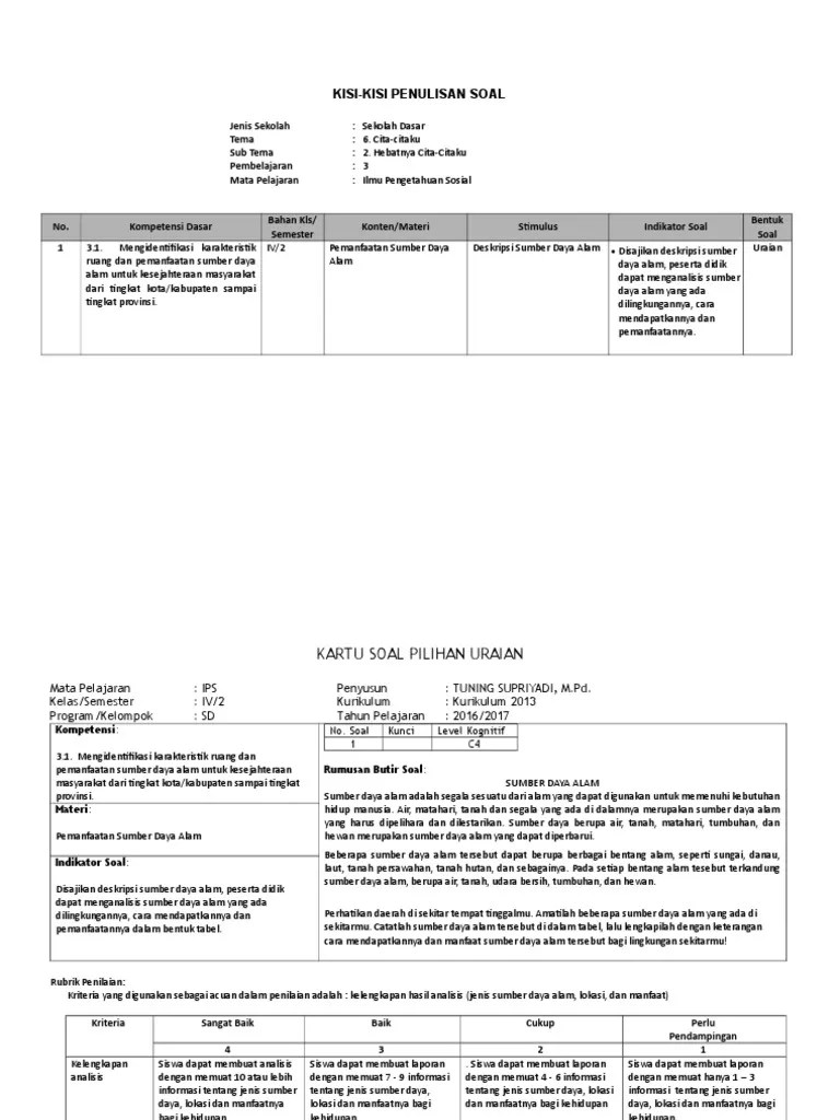 Penulisan Soal HOTS - Tuning Supriyadi | PDF