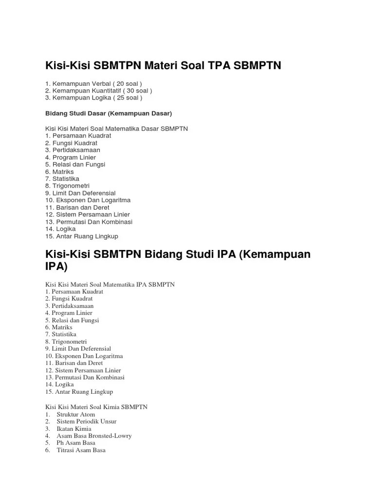 Kisi SBM | PDF