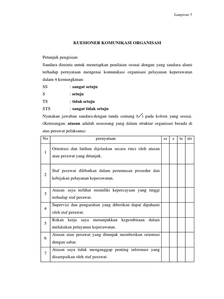 100, pondok cina, depok 16424 zahrahfaza@yahoo.com … Kuisioner Komunikasi Pdf