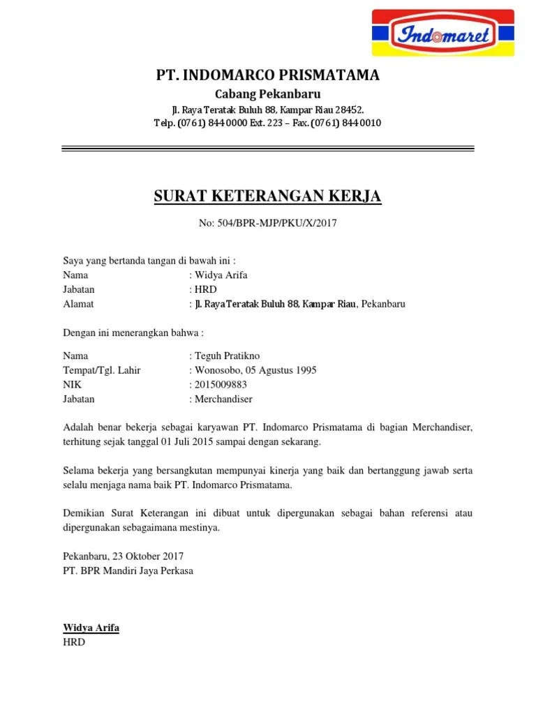 Terkini Surat Keterangan Kerja Freelance