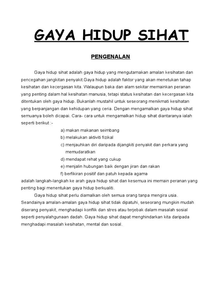 Gaya Hidup Sihat | PDF