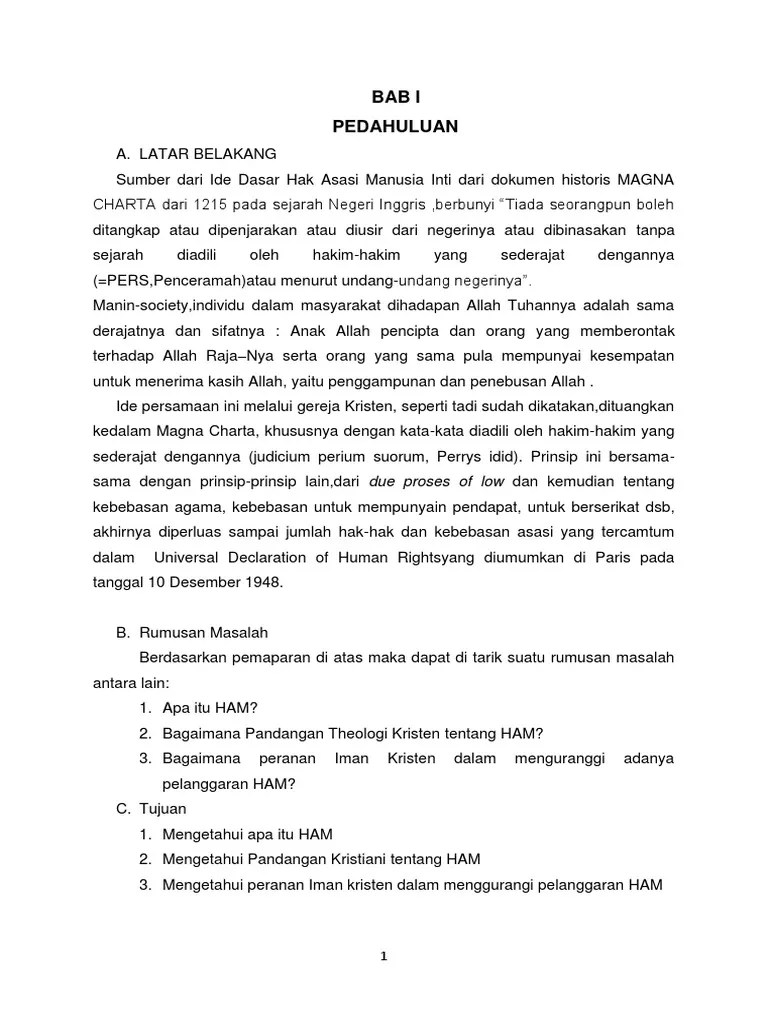 Makalah Agama Kristen Tentang Ham - Contoh Makalah