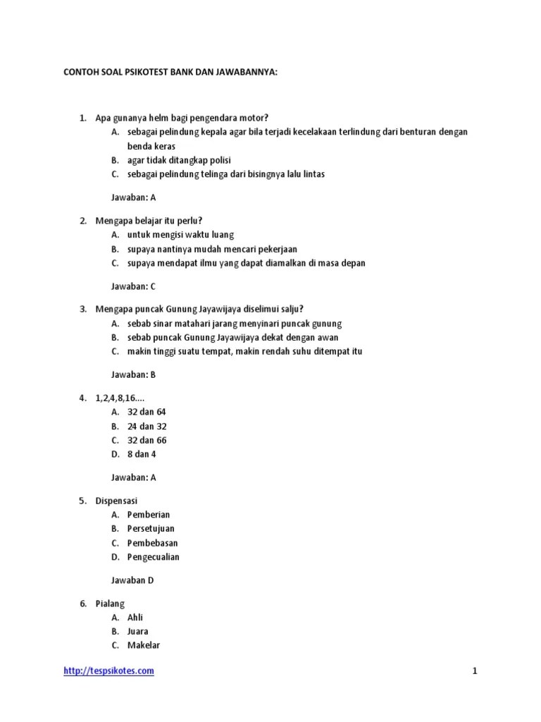 Contoh Soal Matematika Dasar Untuk Tes Masuk Perguruan Tinggi Jawabanku Id