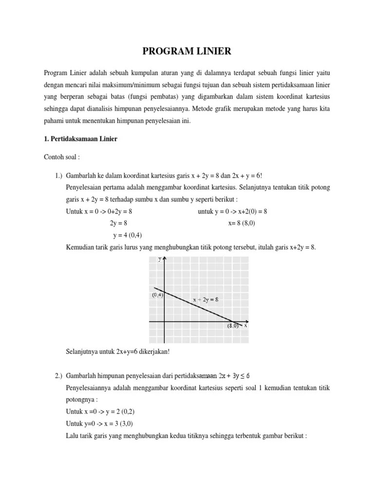 Contoh Soal Nilai Maksimum Dan Minimum Program Linear Banyaknya tenda yang dibutuhkan tidak kurang dari 20 buah.