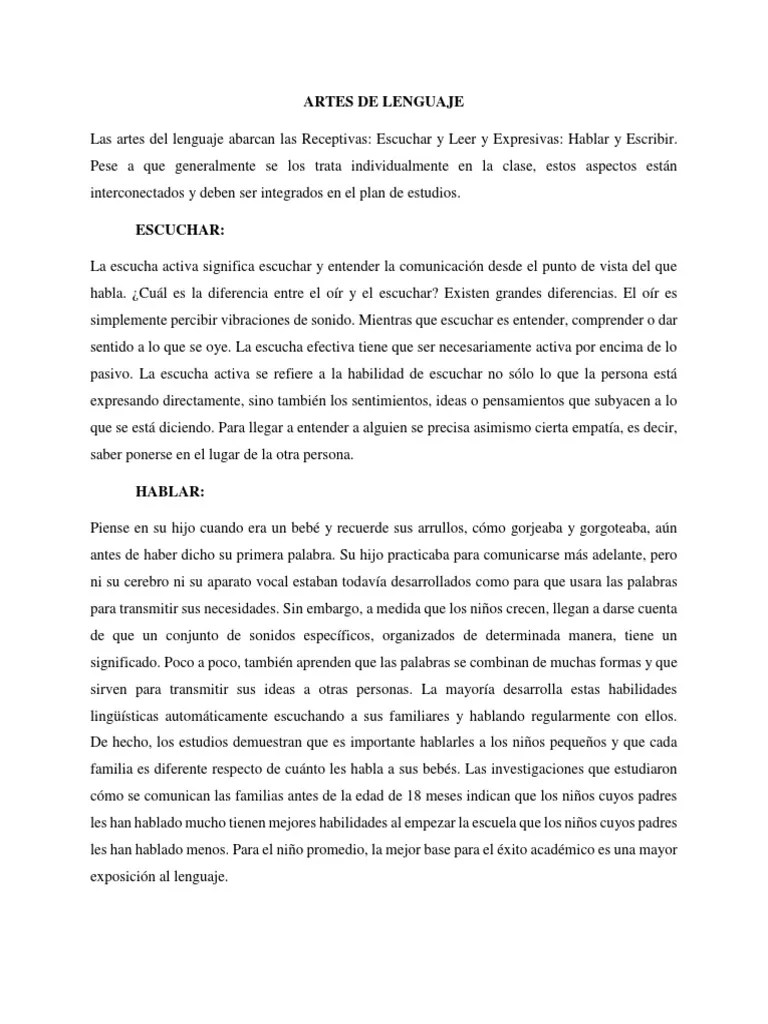 Artes De Lenguaje | PDF | Lectura (proceso) | Epistemología