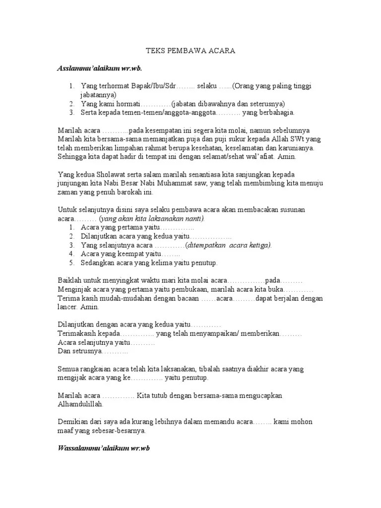 Kumpulan Contoh Contoh Mc Lomba - Kumpulan Contoh Teks MC