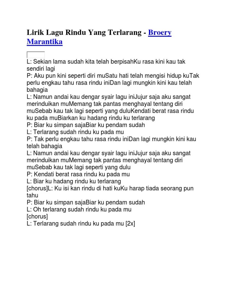 Lirik seuntai bunga tanda cinta dari broery marantika, dewi yull ini dipublikasikan pada tanggal 31 juli 2012 (9 tahun yang lalu). Lirik Lagu Dewi Yull Dan Broery Rindu Terlarang